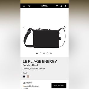 LE PLIAGE ENERGY Pouch Black bag